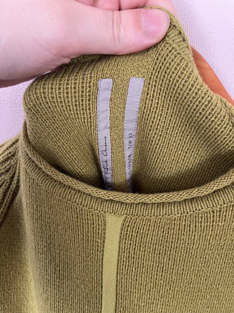 Rick Owens Rick Owens Green Cashmere Wool Ribbed Pullover Sweater Size US L / EU 52-54 / 3 - 4 Thumbnail