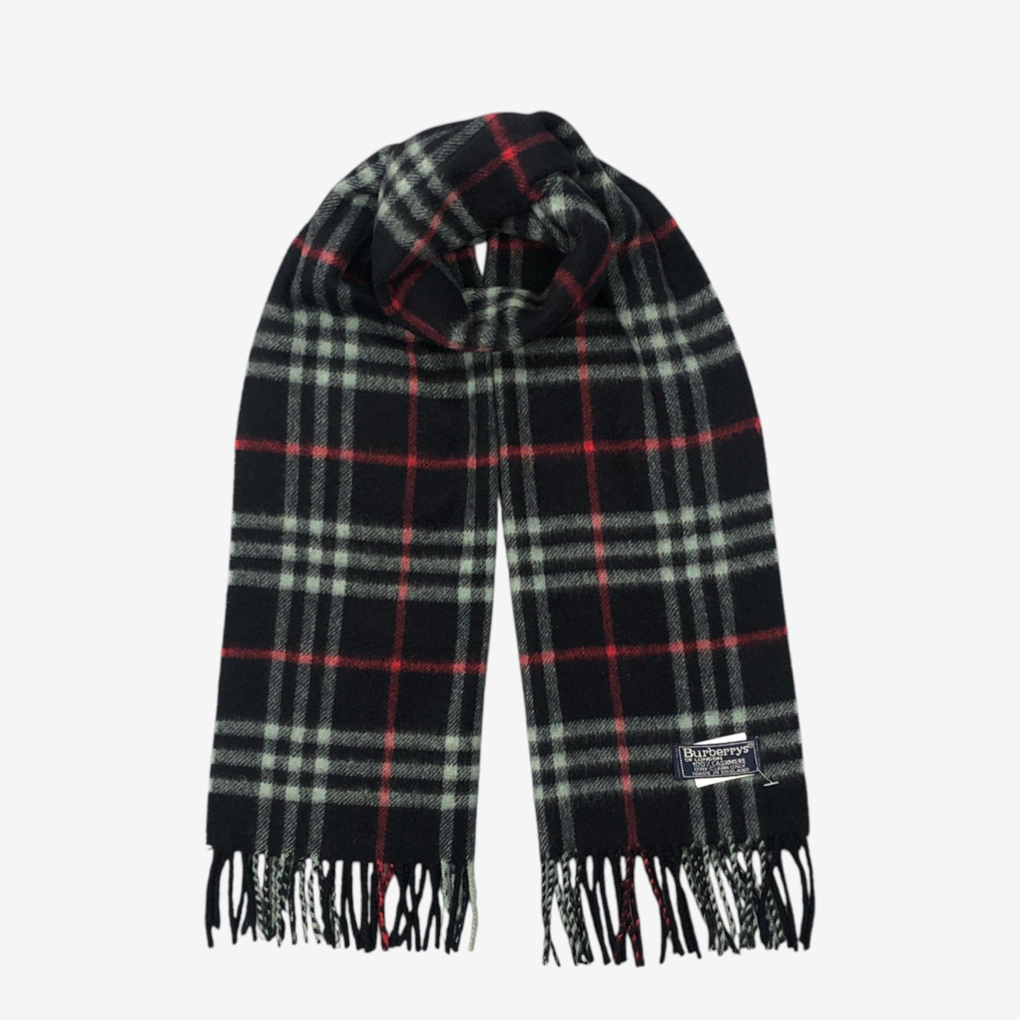 Burberry Vintage Burberry Scarf Muffler Wool Winter Check Scarves Size ONE SIZE - 1 Thumbnail