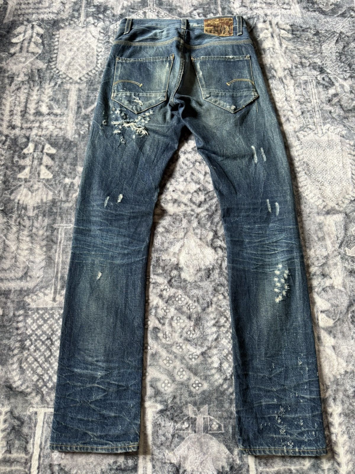 G-Star G Star Raw Distressed Radar Slim Stacked Jeans Size US 28 / EU 44 - 2 Thumbnail
