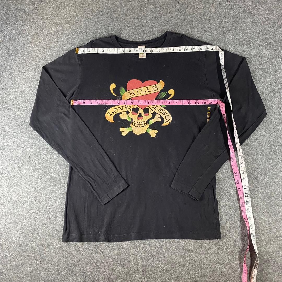 Ed Hardy Vintage Ed Hardy by Christian Audigier Long Sleeve Tshirt Size US L / EU 52-54 / 3 - 6 Thumbnail