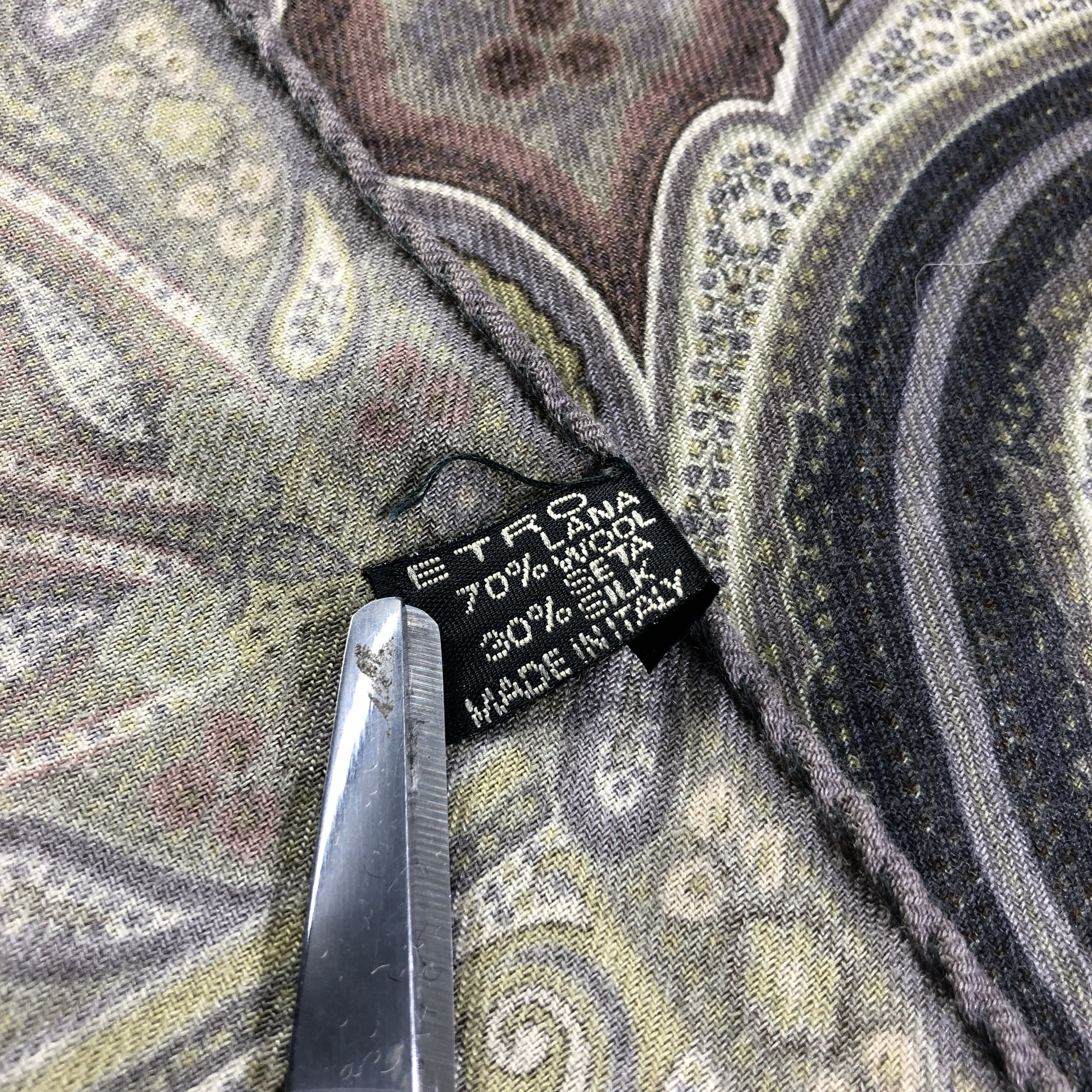 Etro Etro Paisley Wool/Silk Scarf Muffler Stole V2699 Size ONE SIZE - 5 Thumbnail
