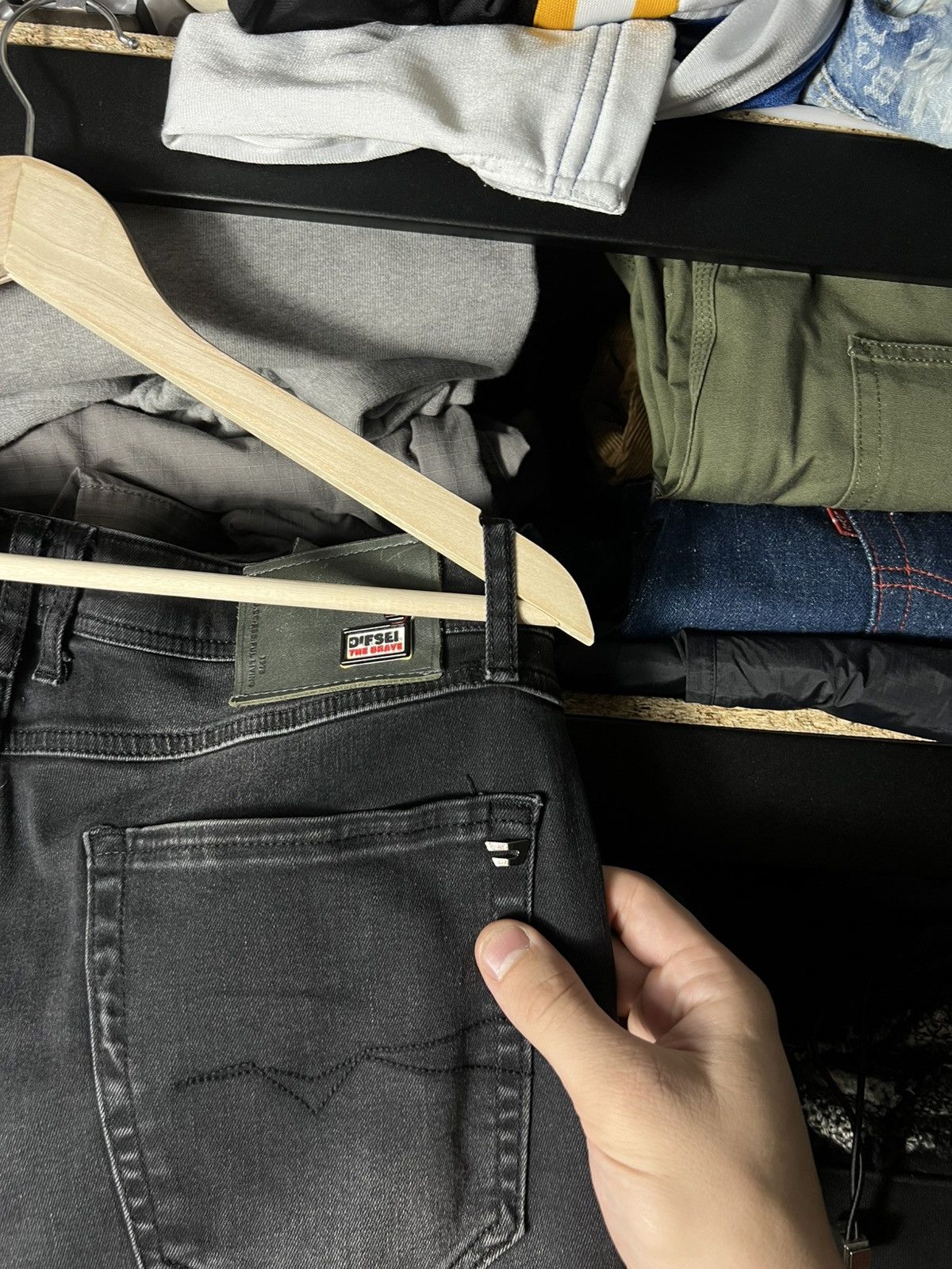 Diesel 👖 Diesel Denim Division Vintage Distressed Slim Jeans Size US 33 - 5 Thumbnail