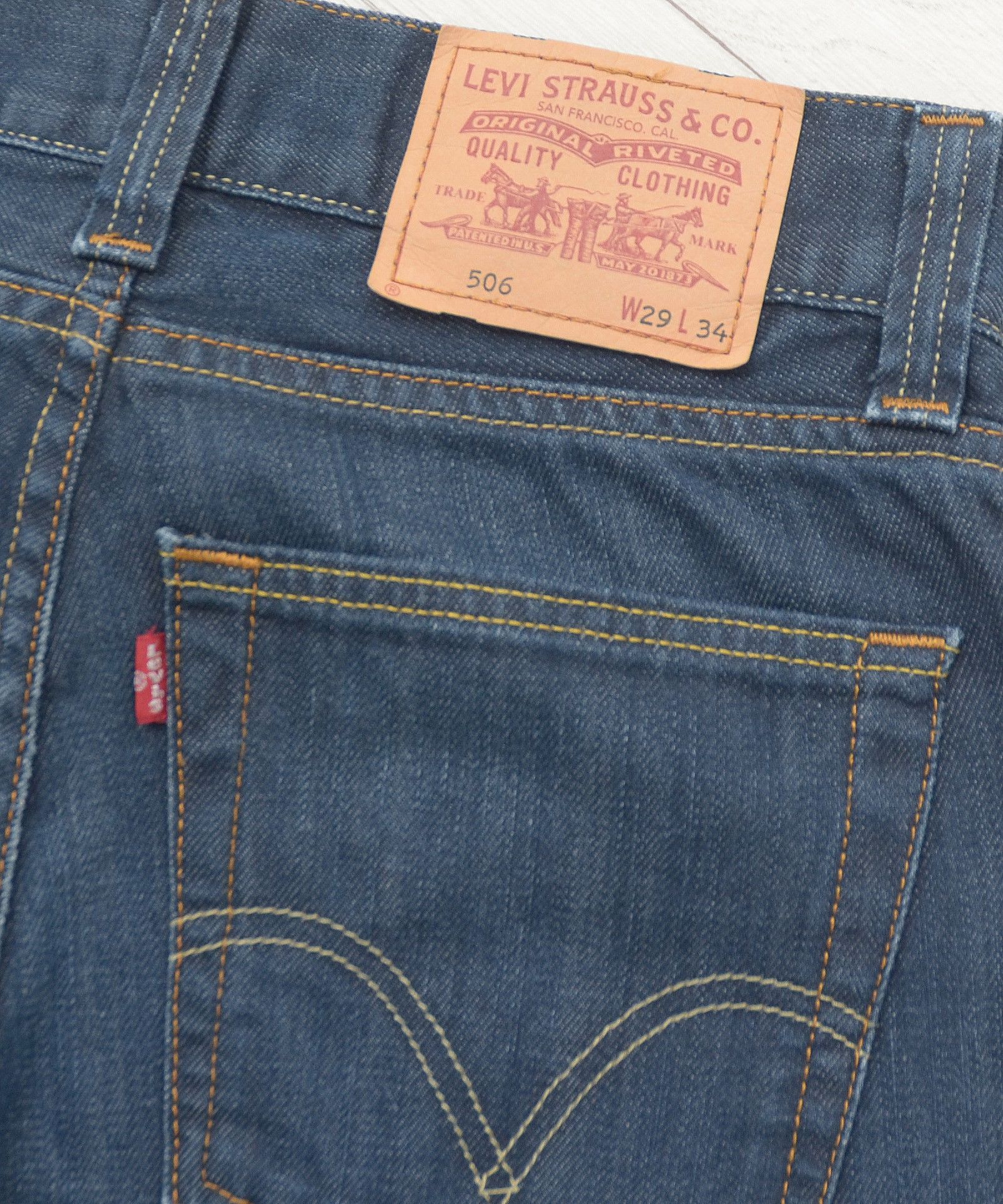 Jean × Levi's × Vintage Y2k Denim Levis 506 Jeans Vintage Y2k Man Baggy Dark Blue Size US 30 / EU 46 - 7 Thumbnail