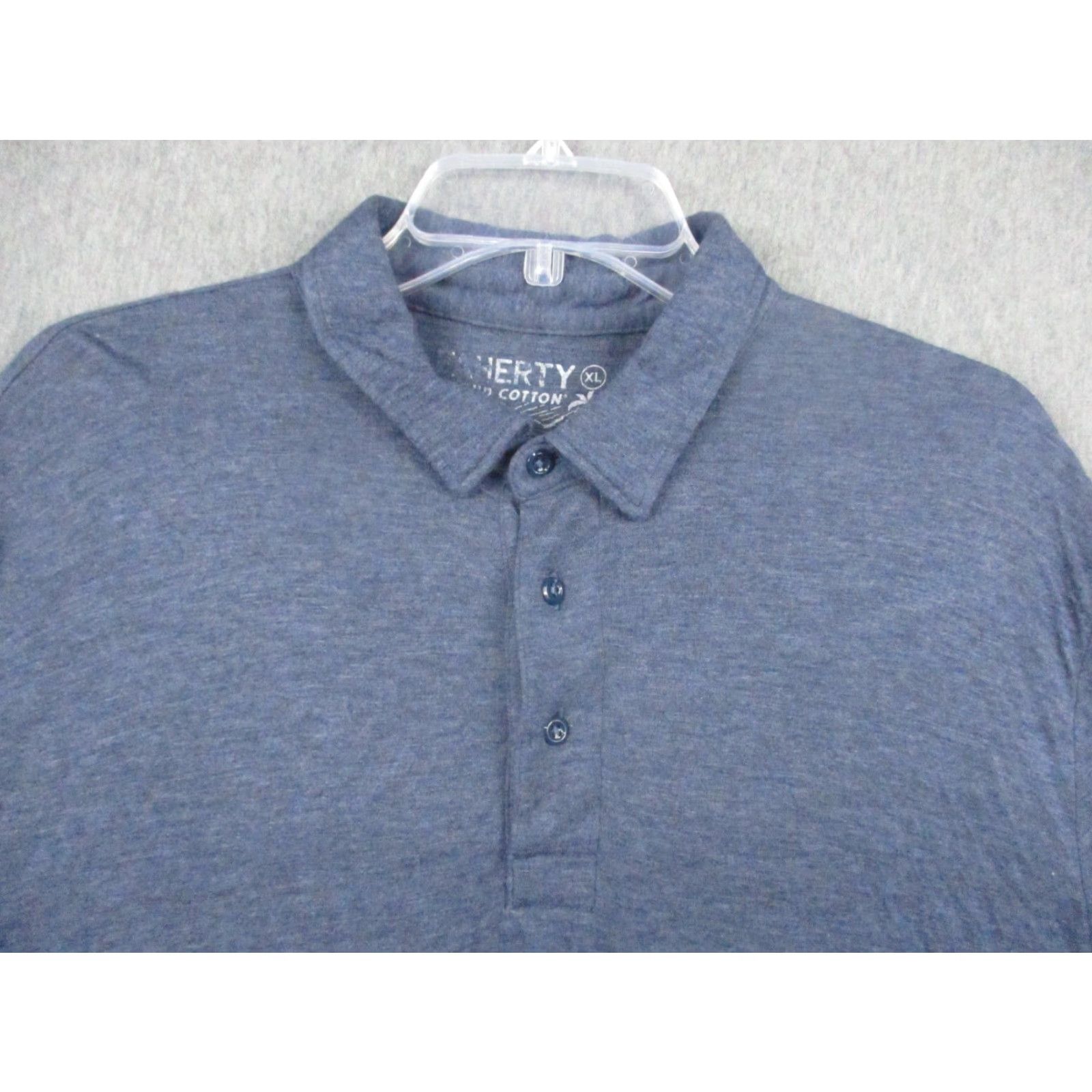 Faherty Faherty Polo Shirt XL Short Sleeve Blue Heathered Soft Size US XL / EU 56 / 4 - 3 Thumbnail
