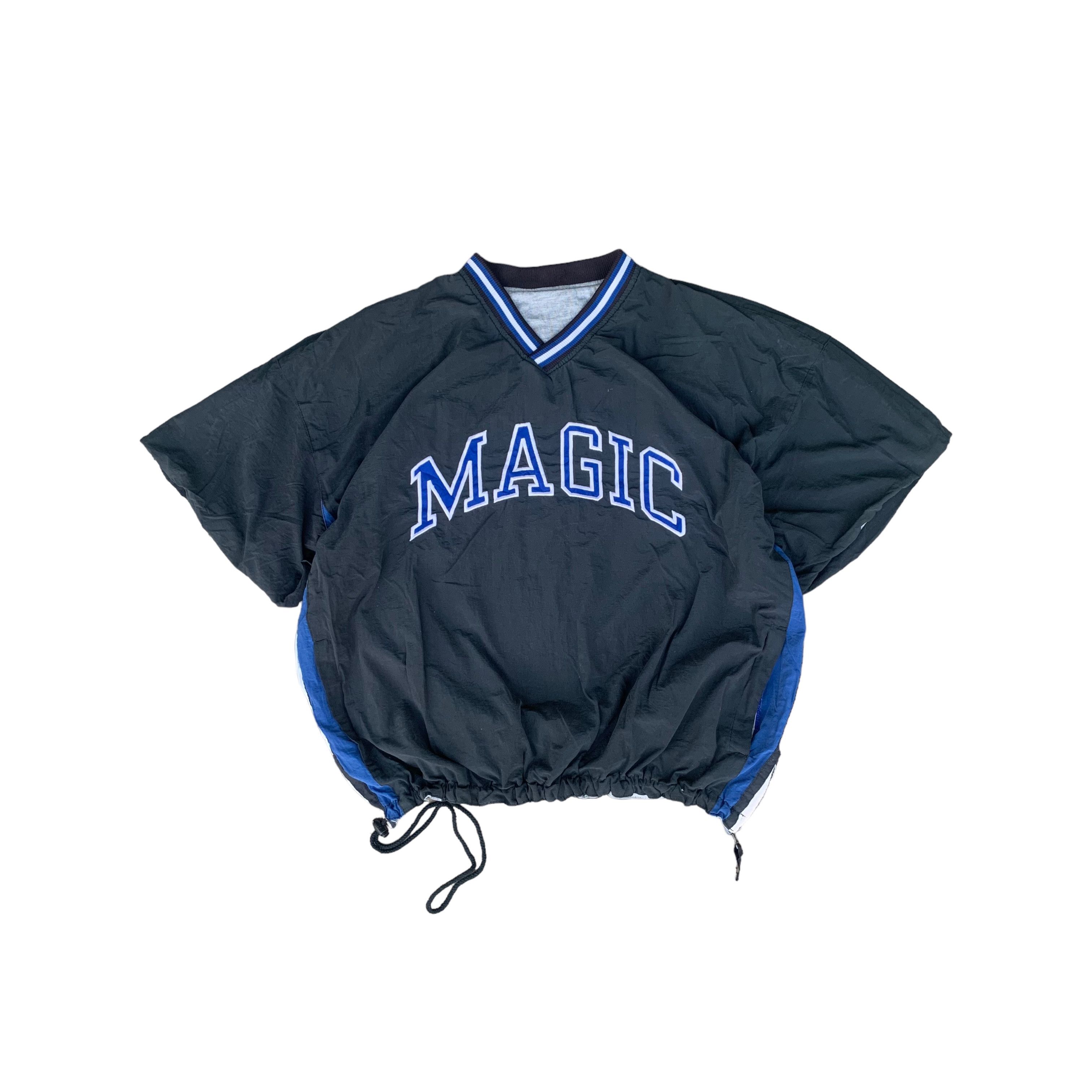 image of Vintage 90's Starter Nba X Orlando Magic Baseball. 2 Layer in Grey Marl Black Blue, Men's (Size XL)