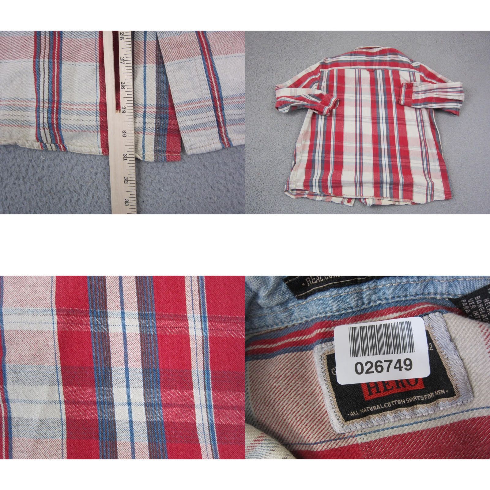 Wrangler VINTAGE Wrangler Shirt Mens XL Red Plaid Western Rodeo 90s Cotton Denim Button-Up Collared Long Sleeve Pockets Men's Size US XL / EU 56 / 4 - 8 Thumbnail