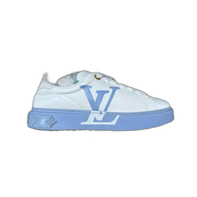 Louis Vuitton LV Time Out Sneakers Blue and White Size US 7 / IT 37 - 1 Thumbnail