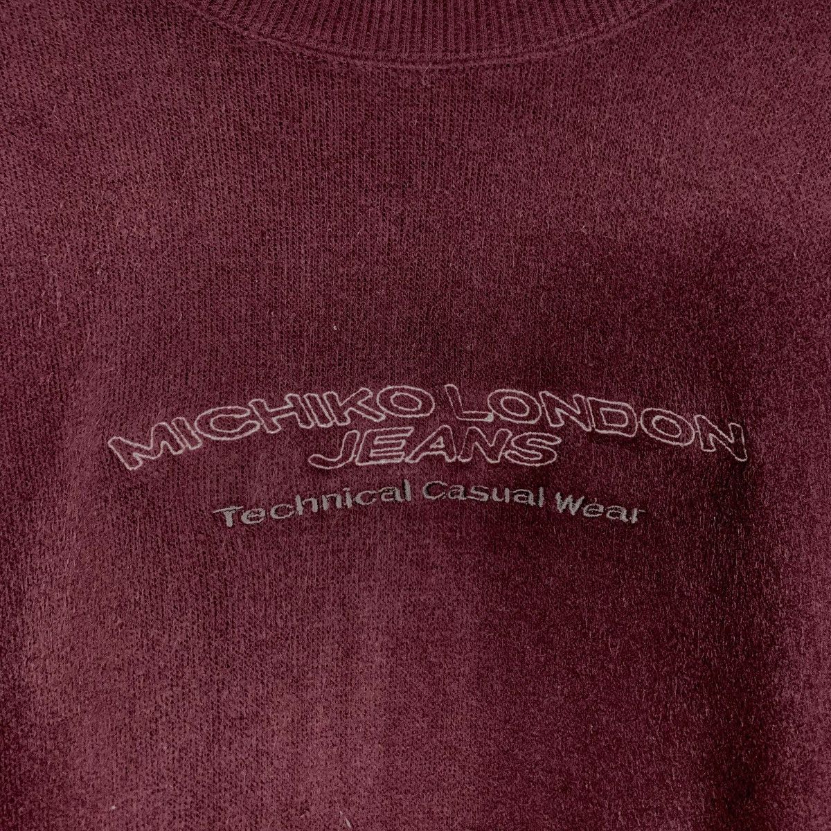 Michiko Koshino London MICHIKO LONDON Technical Wear Maroon Sweatshirt #2422-C108 Size US M / EU 48-50 / 2 - 10 Thumbnail