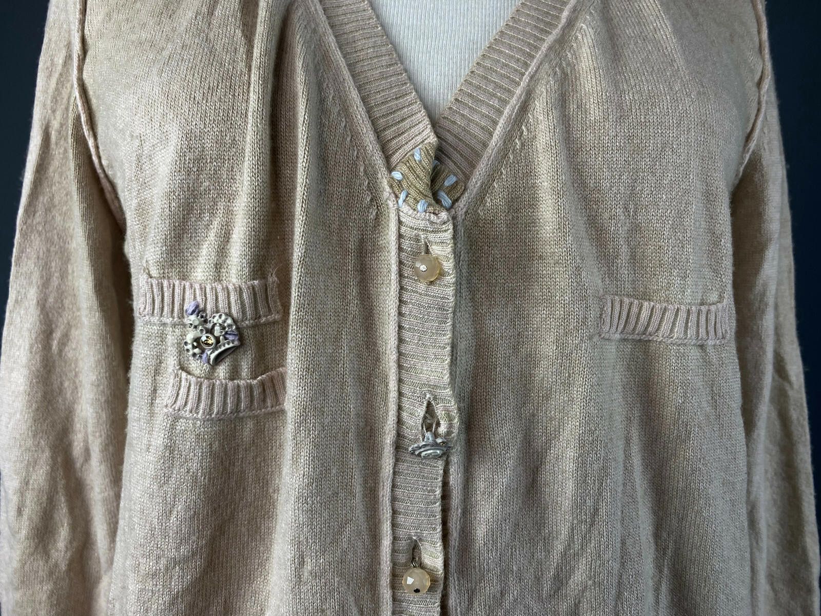 Designer Elisa Cavaletti Sono Italiano BeigeSoft Wool Size XXL 2XL Size XXL / US 16-18 / IT 52-54 - 2 Thumbnail