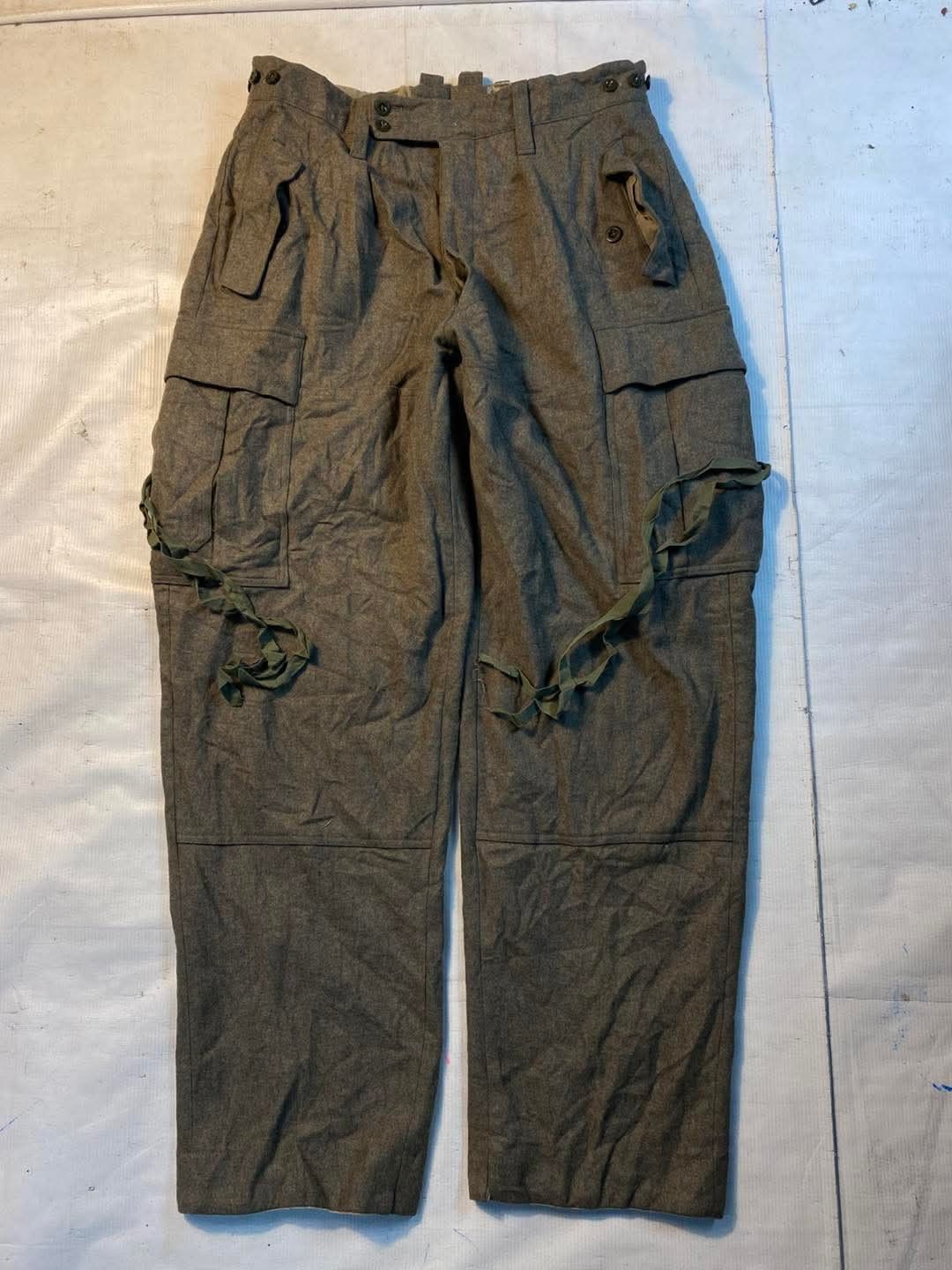 Vintage 50s Military Trousers Wools Clever & MEIER OG Army ww2 Size US 34 / EU 50 - 12 Thumbnail