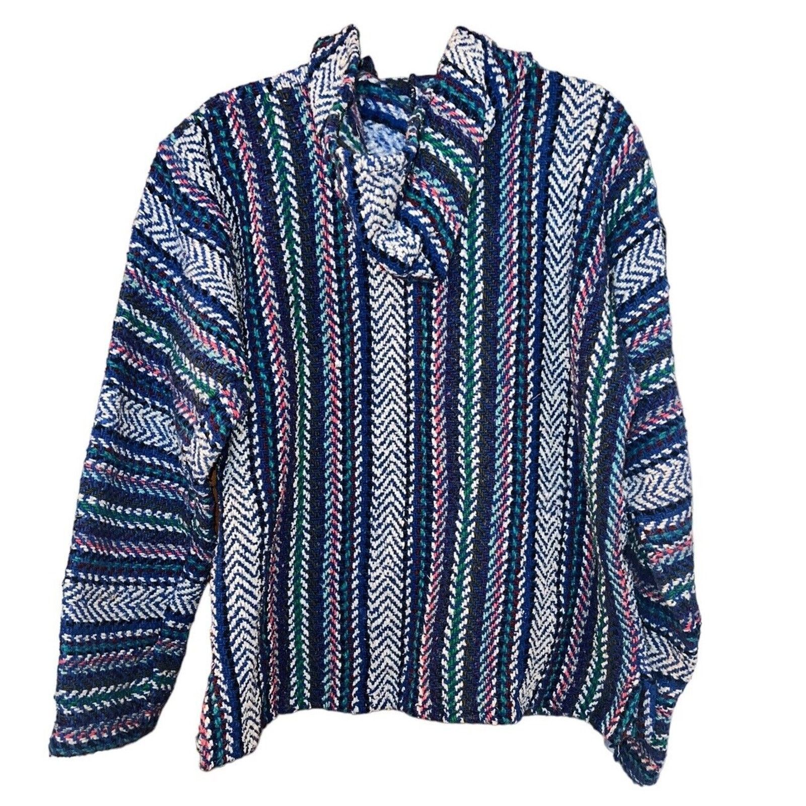 Baja Joe Baja Joe Hoodie Poncho Medium Drug Rug Blue/Green/White/Pink Size US M / EU 48-50 / 2 - 5 Thumbnail