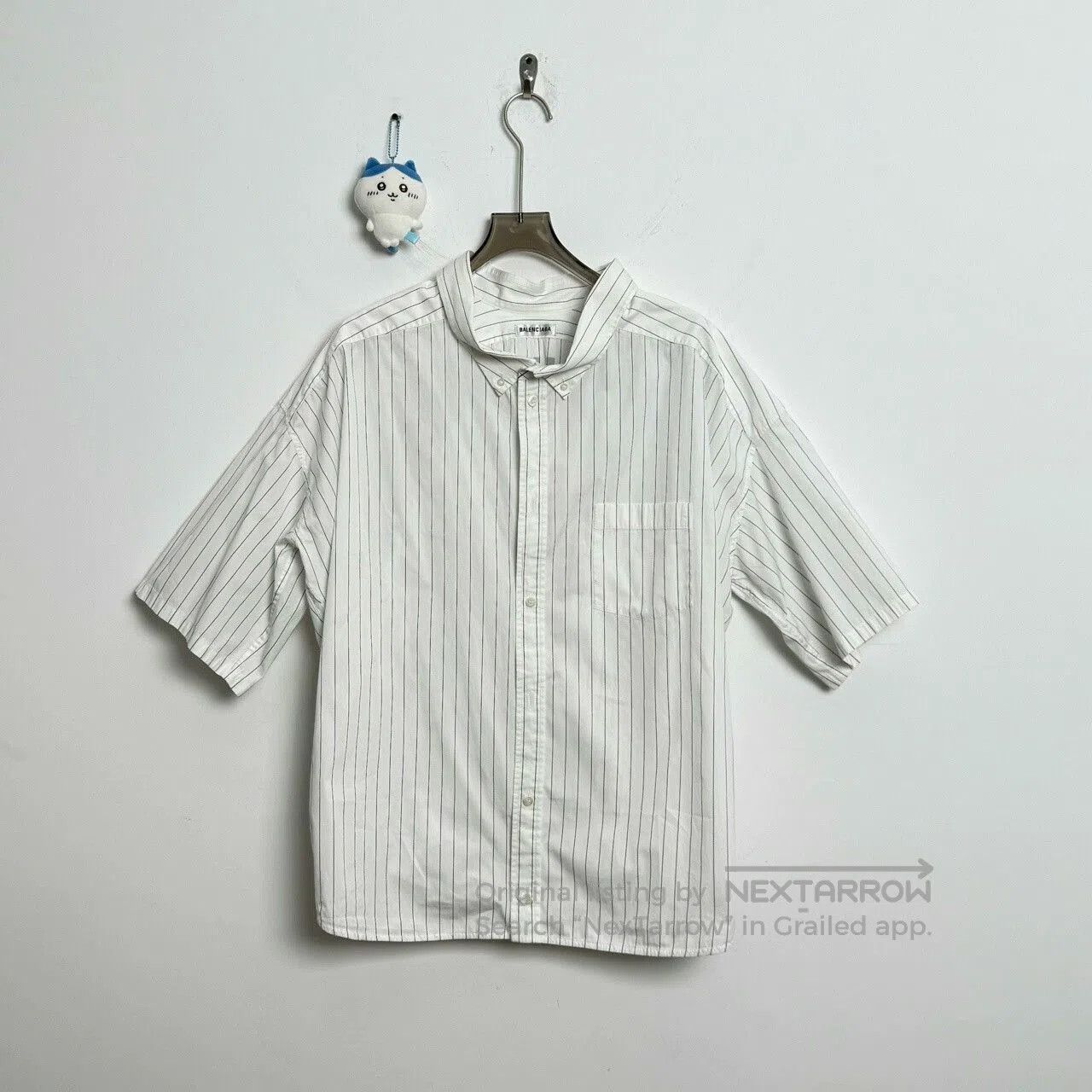 Balenciaga Balenciaga Logo Shirt with Stripes. Size US S / EU 44-46 / 1 - 1 Thumbnail