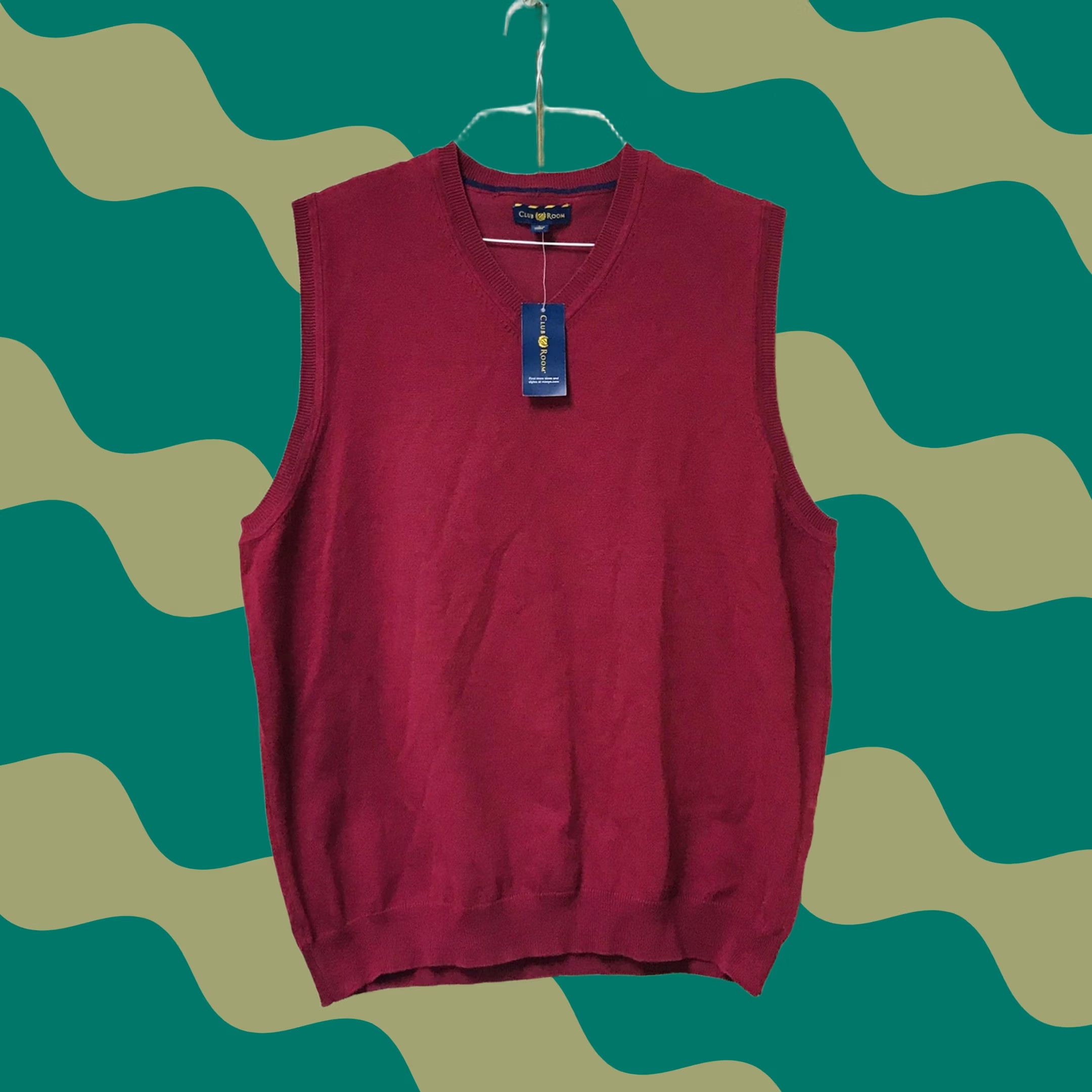Club Room VINTAGE? No. Club Room Men Malbec Purple-Red Knit Regular Fit V-Neck Sweater Vest L Men Shirts? Size US L / EU 52-54 / 3 - 1 Thumbnail