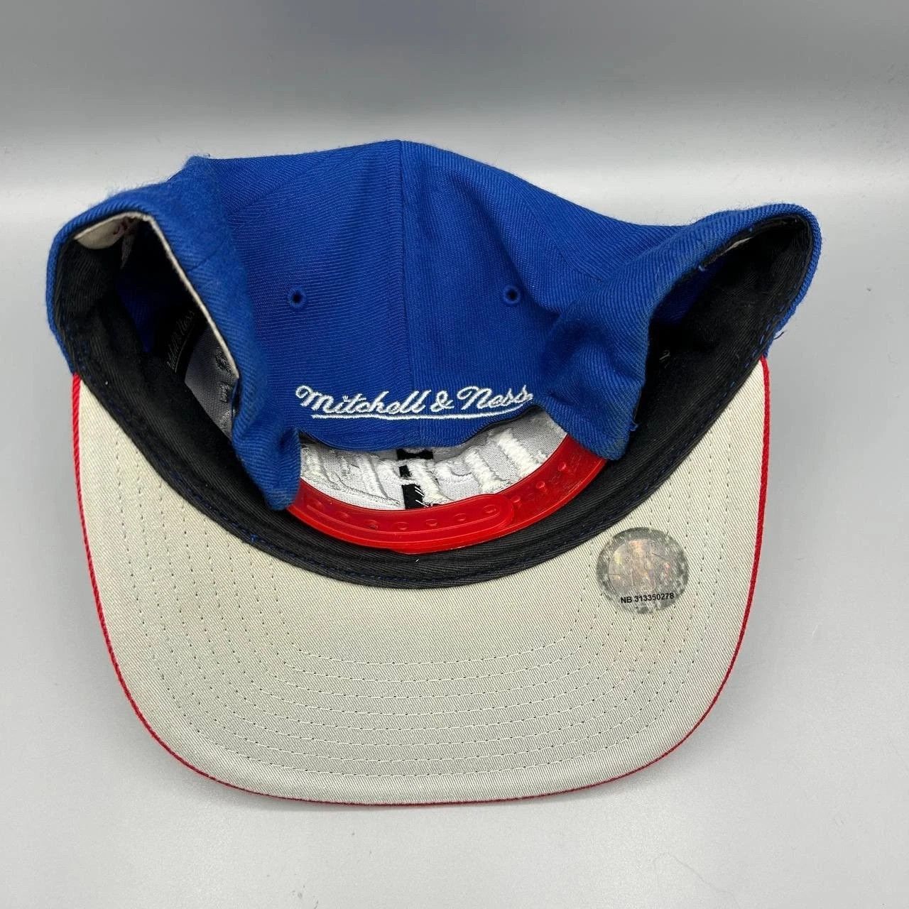 Mitchell & Ness Los Angeles Clippers Hat Men Blue Red Embroidered Snap Back Size ONE SIZE - 4 Thumbnail