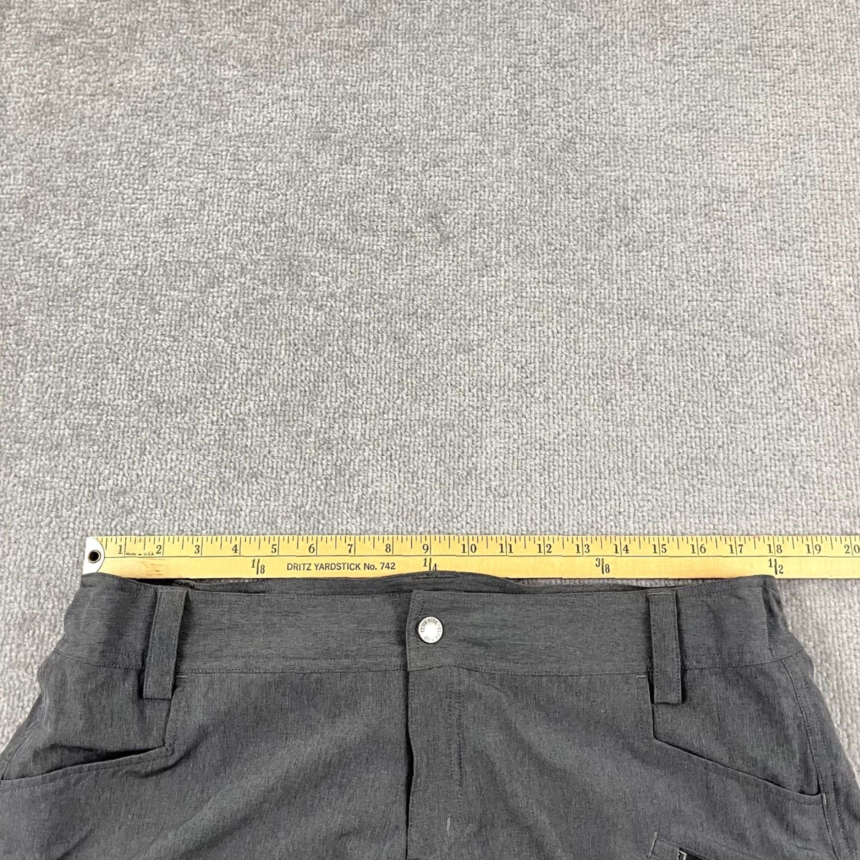 Vintage Club Ride Shorts Adult Mens XL 7" Gray Adjustable Mountain Biking Athletic Gym & Training Cycling Breathable Pockets Stretch Regular Baggy Mens Size US 36 / EU 52 - 4 Thumbnail
