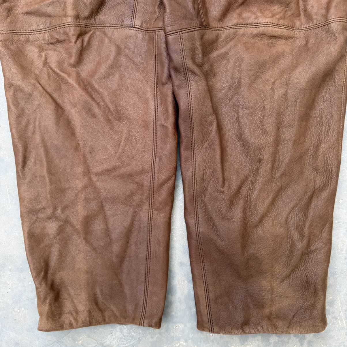 Issey Miyake Vintage Archive 80s Issey Miyake Men Deerskin Leather Pants Size US 32 / EU 48 - 5 Thumbnail