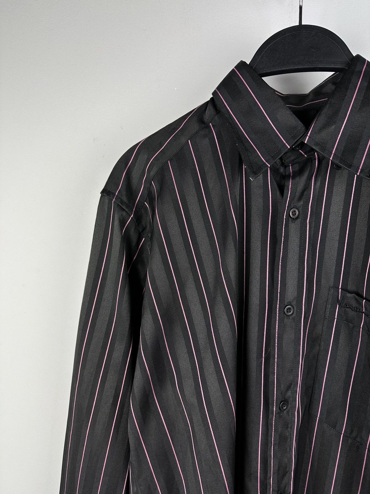 Popular VTG VERSACE Jeans Couture Y2K 90s Vintage Long Sleeved Striped Shirt XXXL Fit L