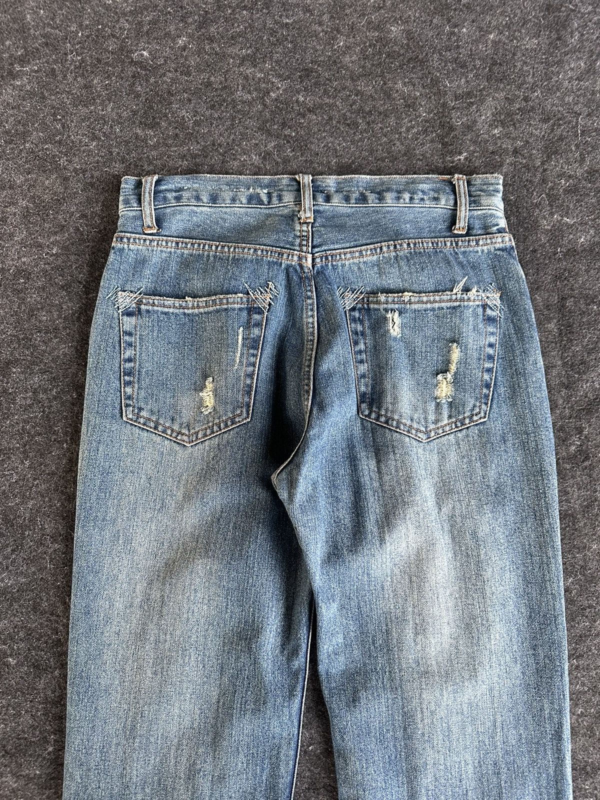 Beauty Beast Vintage Nylaus Japan Patchwork Thrashed Denim 30x33 D331 Size US 30 / EU 46 - 6 Thumbnail