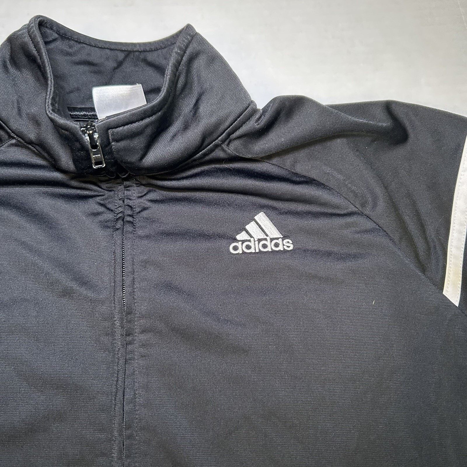 Adidas Adidas Sz XL 18/20 Youth Jacket Full Zip Long Sleeve Black Size US XS / EU 42 / 0 - 3 Thumbnail