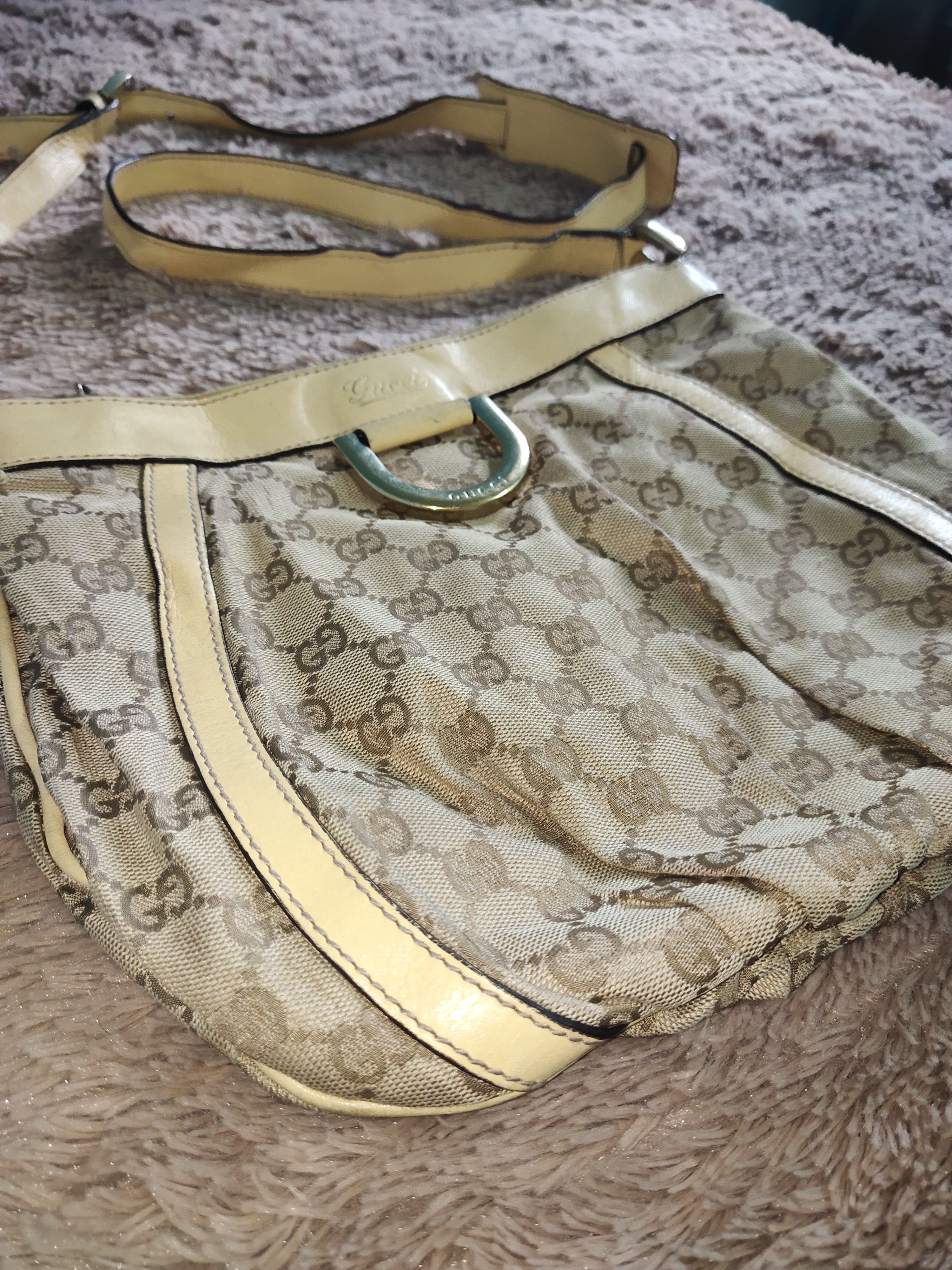 Gucci × Vintage Gucci Abbey D-Ring Pochette GG Canvas Brown Size ONE SIZE - 18 Thumbnail