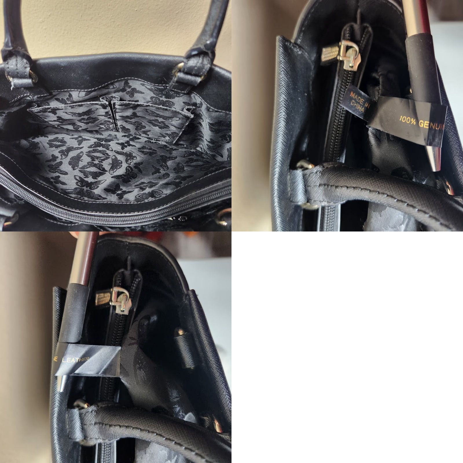 Rebecca Minkoff Rebecca Minkoff Monroe Black Saffiano Leather Purse Tote w/Crossbody Strap Size ONE SIZE - 9 Thumbnail