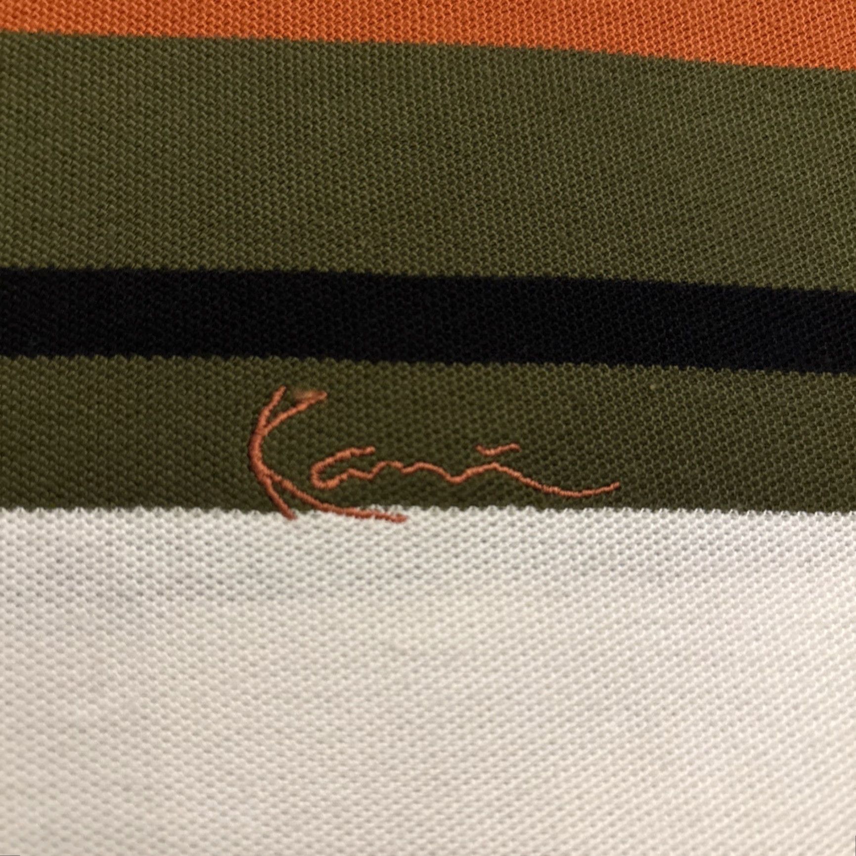 Karl Kani VINTAGE Karl Kani Polo Shirt Striped Brown Green 2XL Men Short Sleeve 90s Hip Hop Classic Mens Size US XXL / EU 58 / 5 - 2 Thumbnail