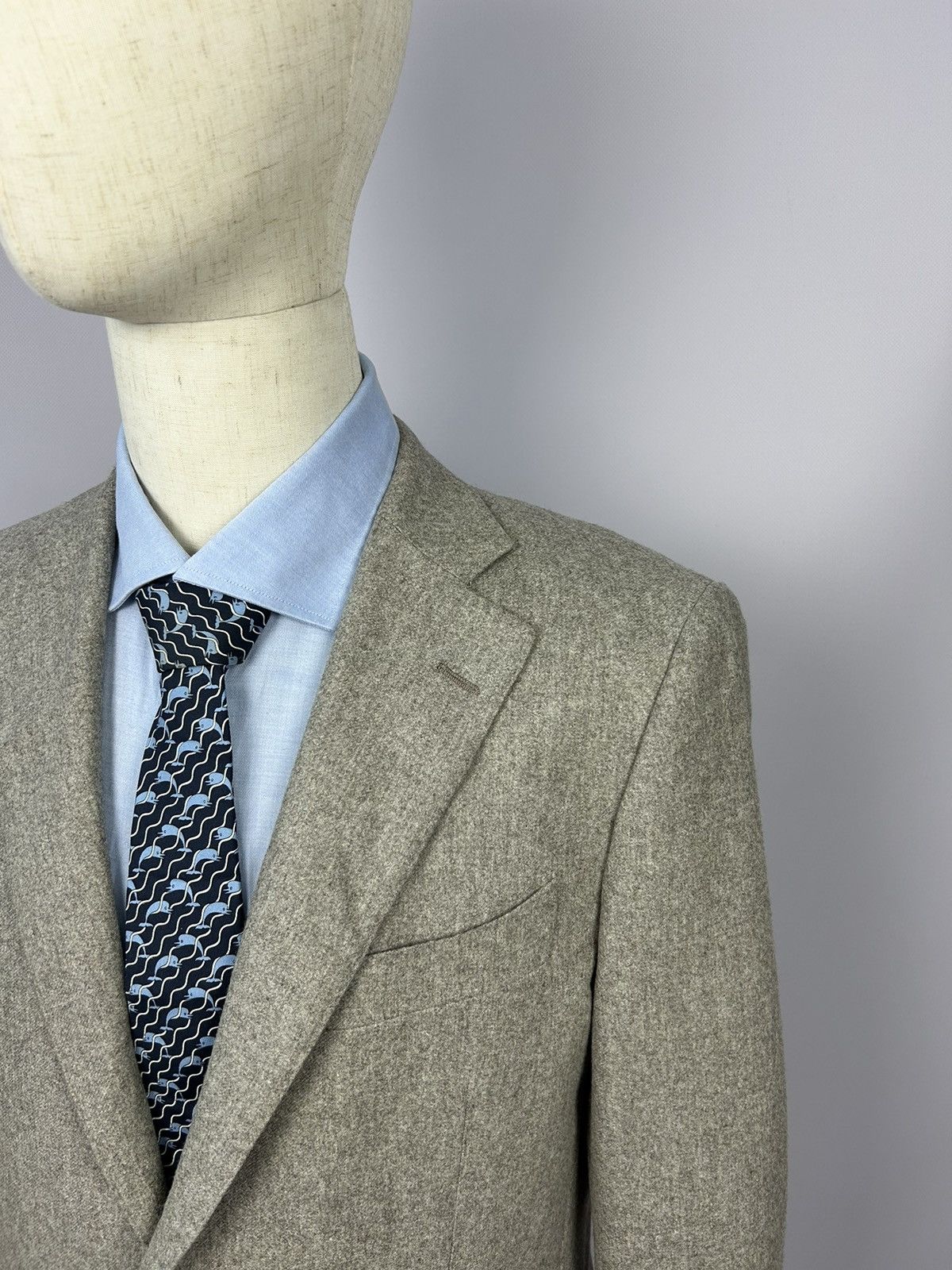 Designer × Suitsupply SUITSUPPLY Blazer Beige Vitale Barberis Canonico Wool EU52 Size 42R - 4 Thumbnail