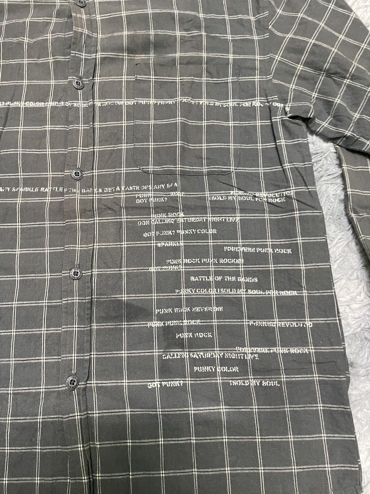If Six Was Nine 2000s NYLAUS BUTTON UP FADED PUNK DESIGN Size US L / EU 52-54 / 3 - 5 Thumbnail