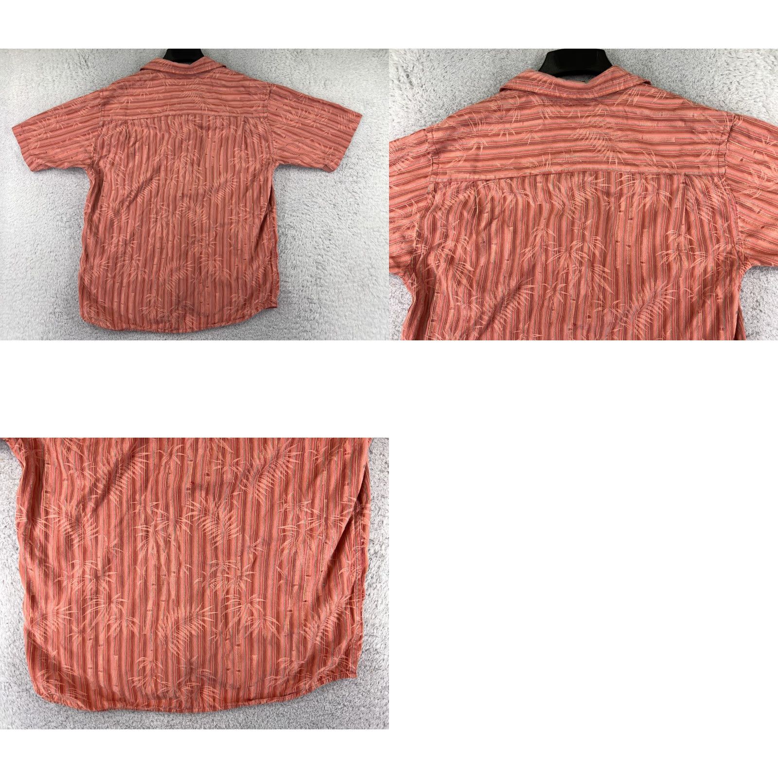 Tommy Bahama Tommy Bahama Shirt Men Large Red Bamboo Stripe Hawaiian Button Up Pocket Beach Size US L / EU 52-54 / 3 - 9 Thumbnail