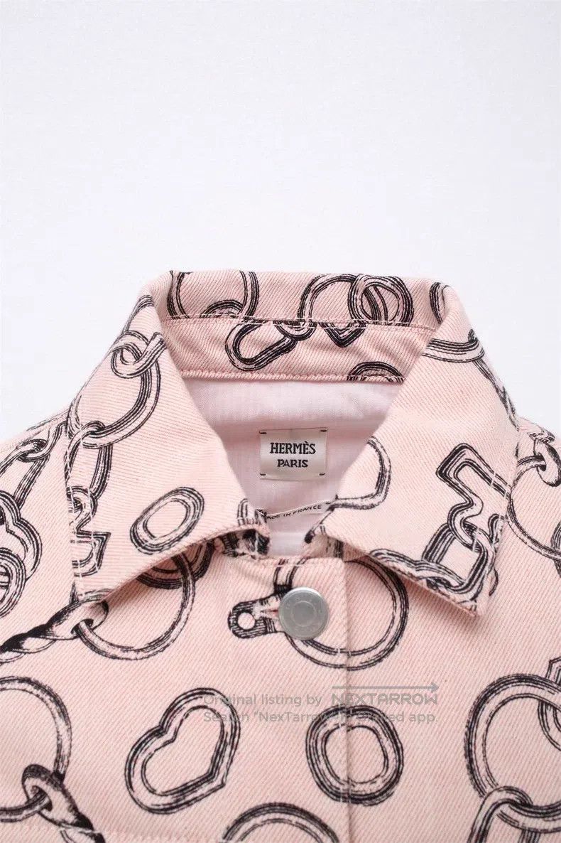 Hermes Hermes Pink Buckle Denim Short Jacket Size XS / US 0-2 / IT 36-38 - 7 Thumbnail