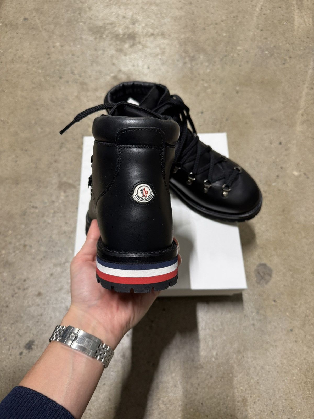 Moncler Moncler Striped Leather Winter Boots NEW 900$ Size US 11 / EU 44 - 2 Thumbnail