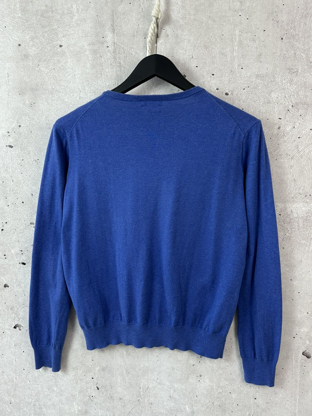 Polo Ralph Lauren Polo Ralph Lauren Blue Pima Cotton V-Neck Jumper Size L / US 10 / IT 46 - 5 Thumbnail