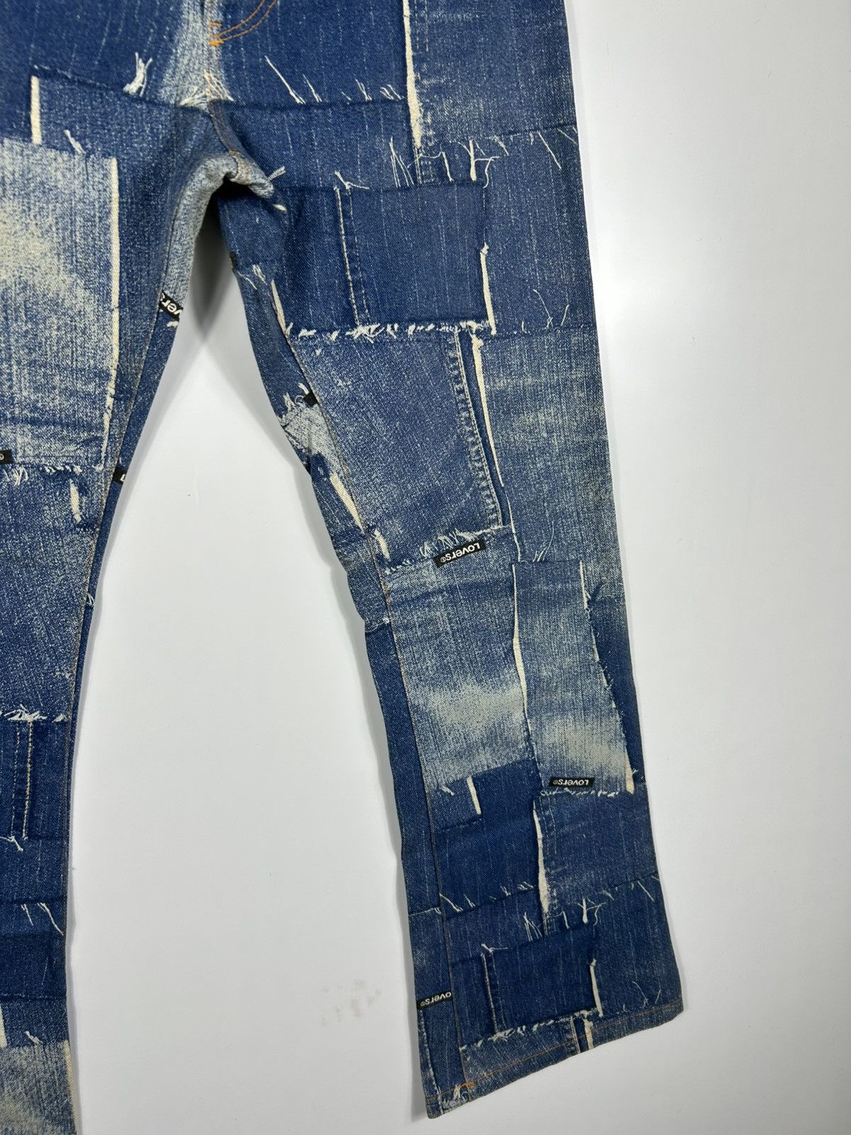 Super Lovers 🔥Vintage Y2K Super Lover Pacthwork Flared Denim Size 28" / US 6 / IT 42 - 7 Thumbnail