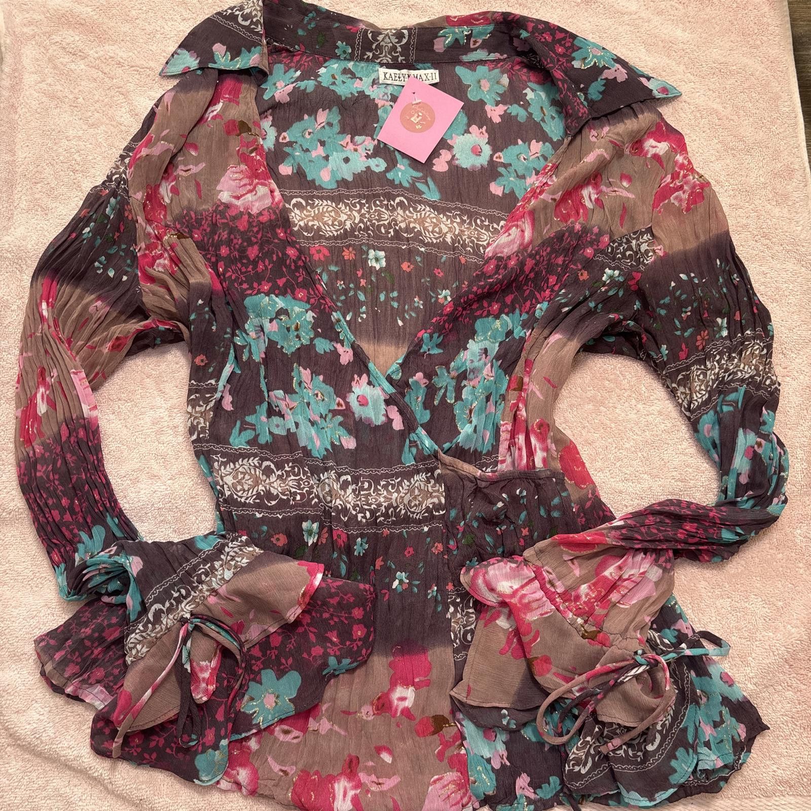Other vintage silky wrap fairy core blouse Size XL / US 12-14 / IT 48-50 - 1 Thumbnail