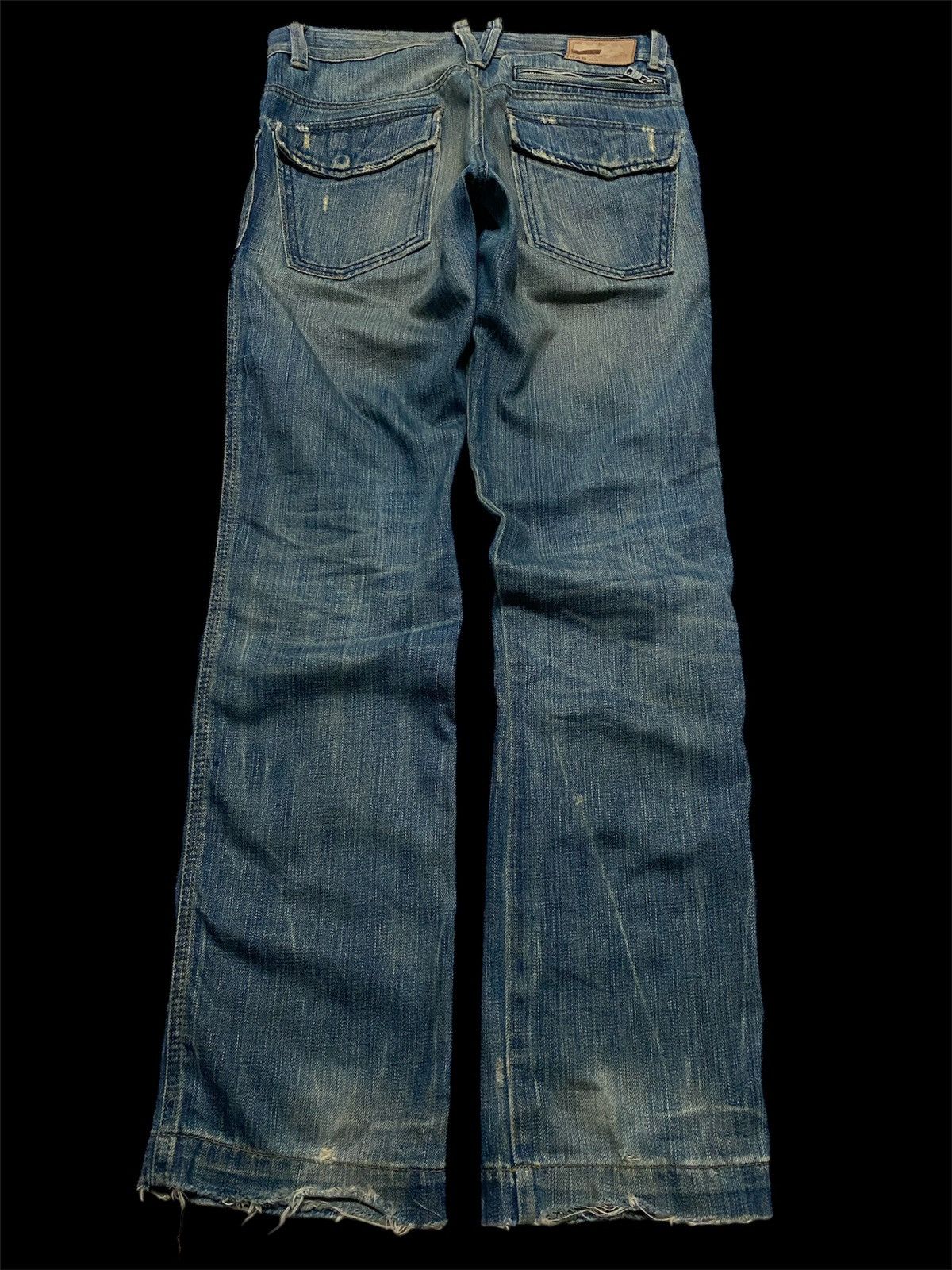 If Six Was Nine 💥Sick💥Vintage 90s Style Gas Mudwash Faded Distress Jean Size US 32 / EU 48 - 2 Thumbnail