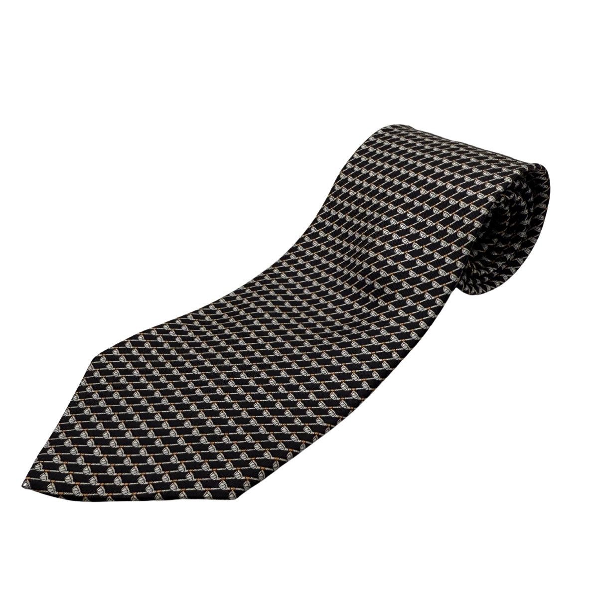 Salvatore Ferragamo Salvatore Ferragamo Silk Tie, Black, Made in Italy, Like New Size ONE SIZE - 1 Thumbnail