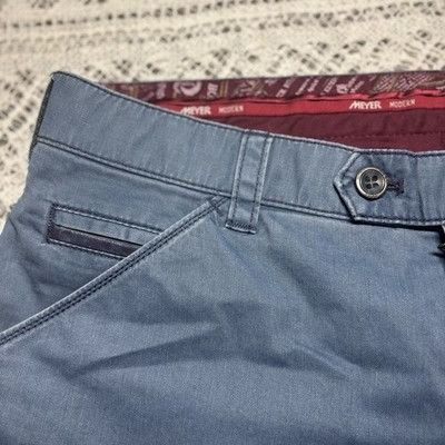 Other Meyer Modern Pants Model Chicago Blue Men’s Size W34x33.5 Size US 34 / EU 50 - 1 Thumbnail