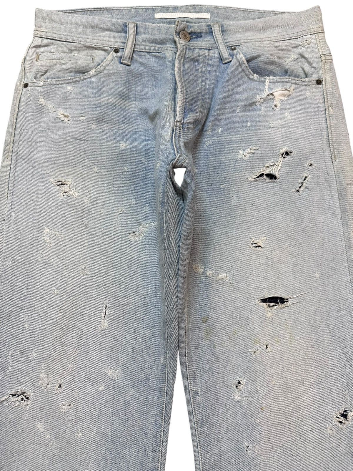 KOJIMA GENES Vintage e Faded Selvedge Ripped Grunge Distressed Denim Size US 32 / EU 48 - 2 Thumbnail
