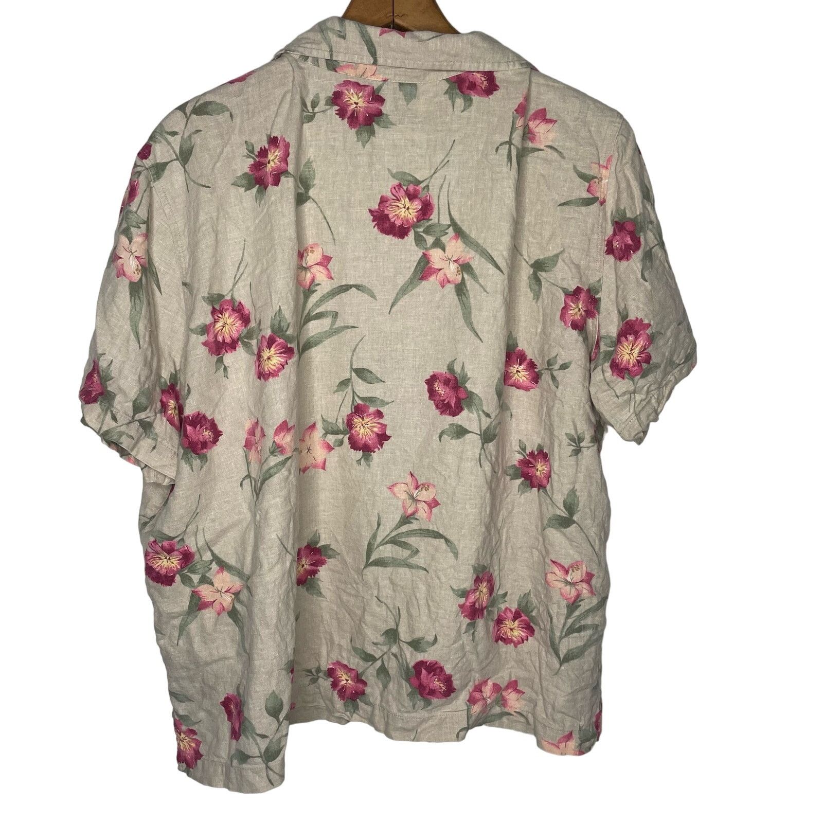 Other Erika Linen Blend Floral Button Up Size XXL / US 16-18 / IT 52-54 - 3 Thumbnail