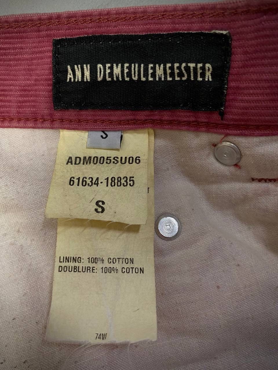 Ann Demeulemeester Pink cord jeans M Size US 30 / EU 46 - 5 Thumbnail