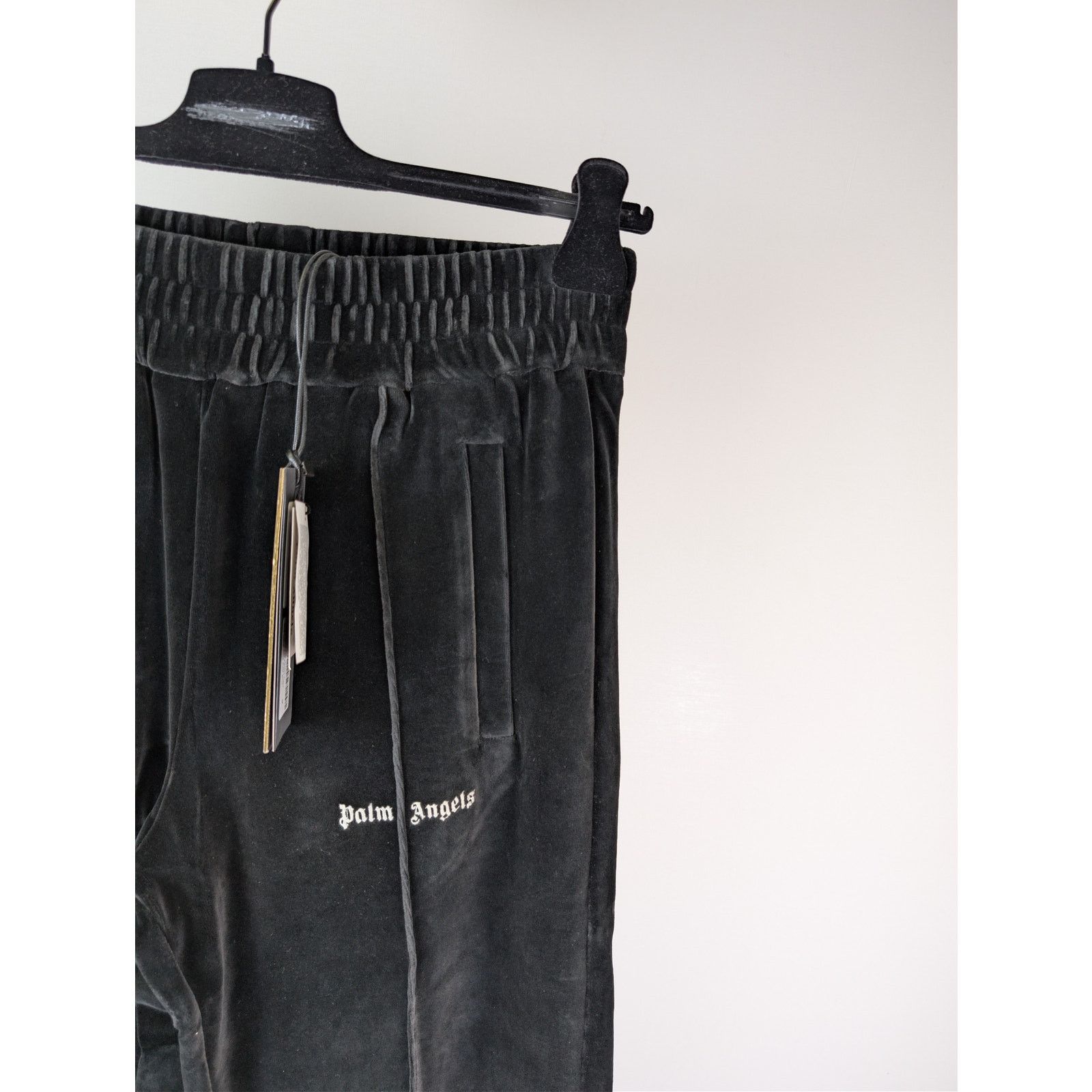 Palm Angels o1rshd1 Q:2 / Velvet Track Pants in Black / White Size US 34 / EU 50 - 5 Thumbnail