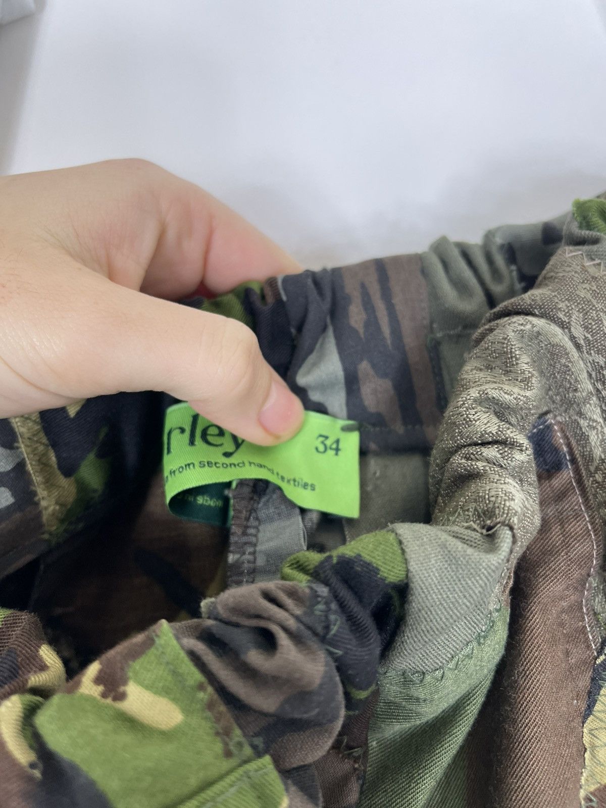 Chorley Patchwork baggy parachute camo cargo shorts bondage Size US 34 / EU 50 - 5 Thumbnail