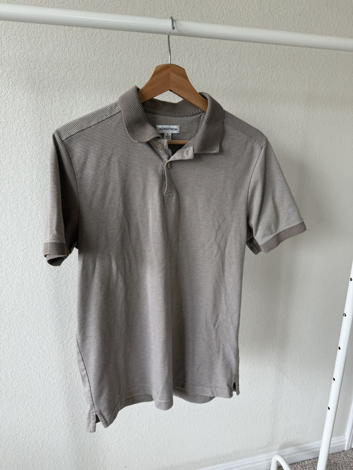 Nordstrom Polo Shirt - Beige/Dark Tan Size US S / EU 44-46 / 1 - 2 Thumbnail