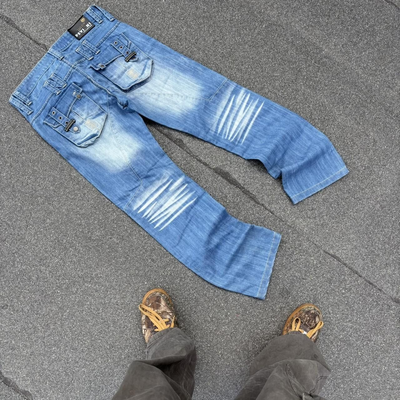 Japanese Brand × Vintage Vintage y2k 90s acid wash japanese archive style jeans Size US 34 / EU 50 - 6 Thumbnail