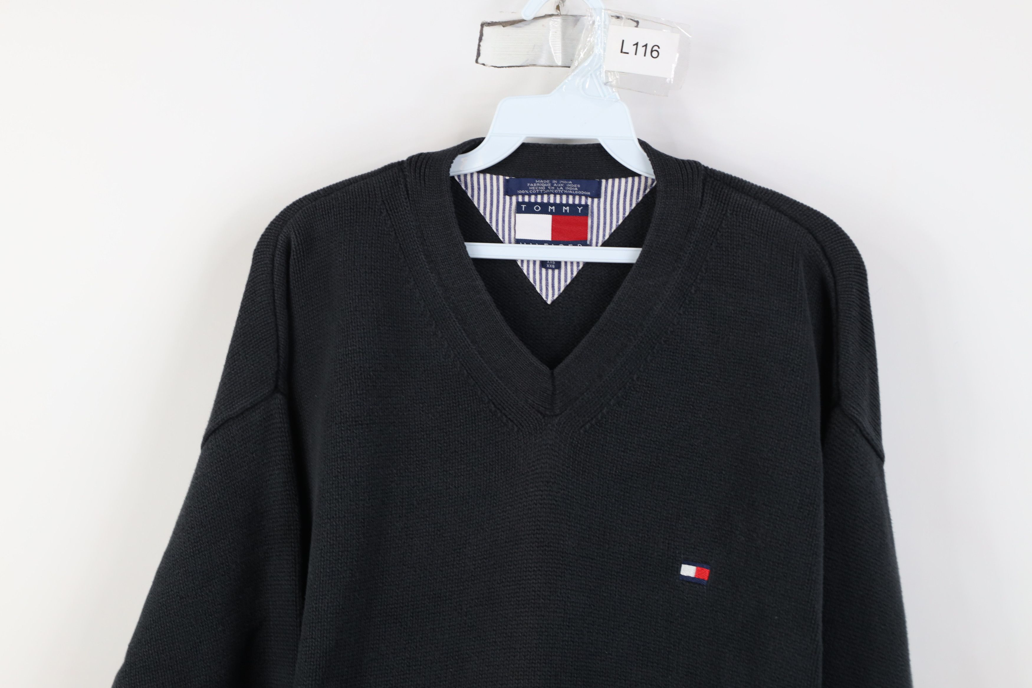 Tommy Hilfiger Vintage 90s Tommy Hilfiger Heavyweight Cotton Knit Sweater Size US XXL / EU 58 / 5 - 2 Thumbnail