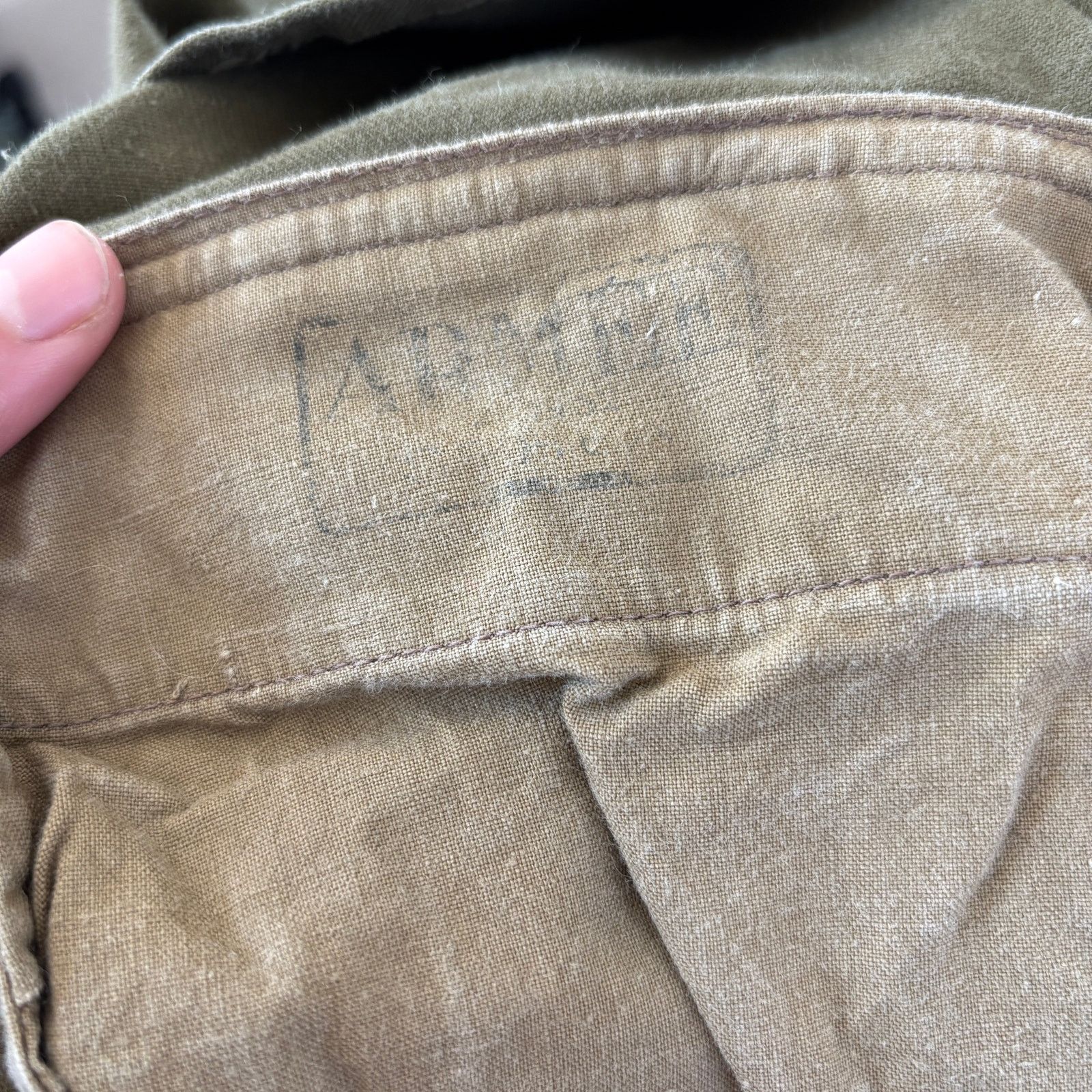 Vintage Vintage 50s French M47 Army Military Field Jacket Mens 4C XL Size US XL / EU 56 / 4 - 8 Thumbnail