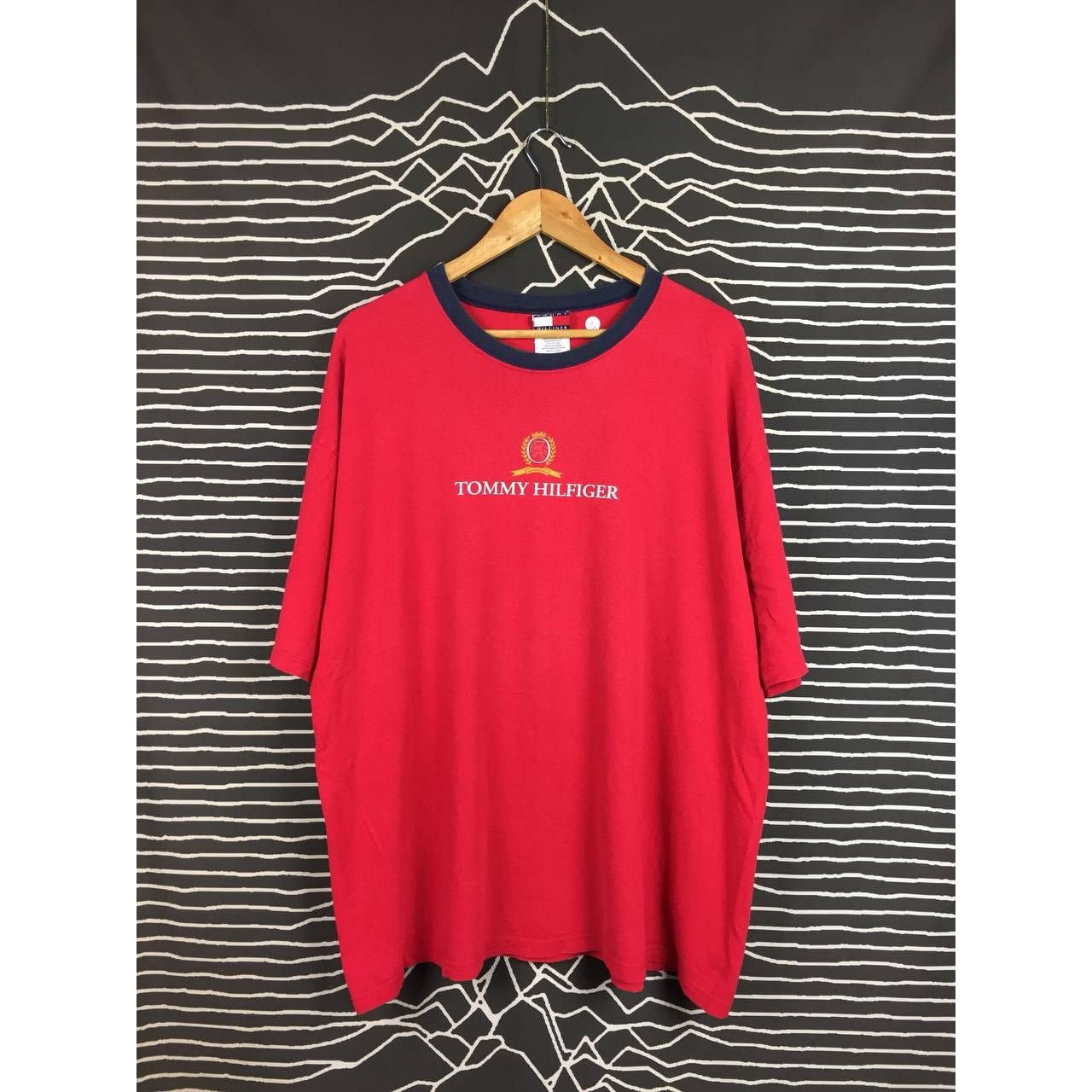 Tommy Hilfiger × Vintage Vtg 90s Tommy Hilfiger Spell Out Logo Made In Usa Tee Size US XXL / EU 58 / 5 - 2 Thumbnail