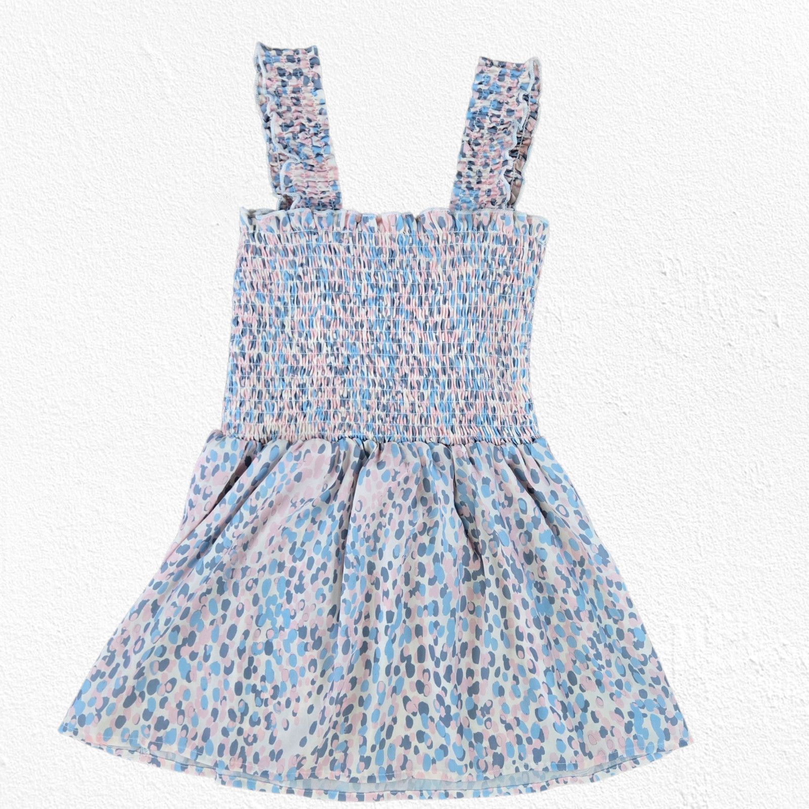 Other AQUA Smocked Blue Pink Ruffle Babydoll Tank Top Size XS Size XS / US 0-2 / IT 36-38 - 2 Thumbnail