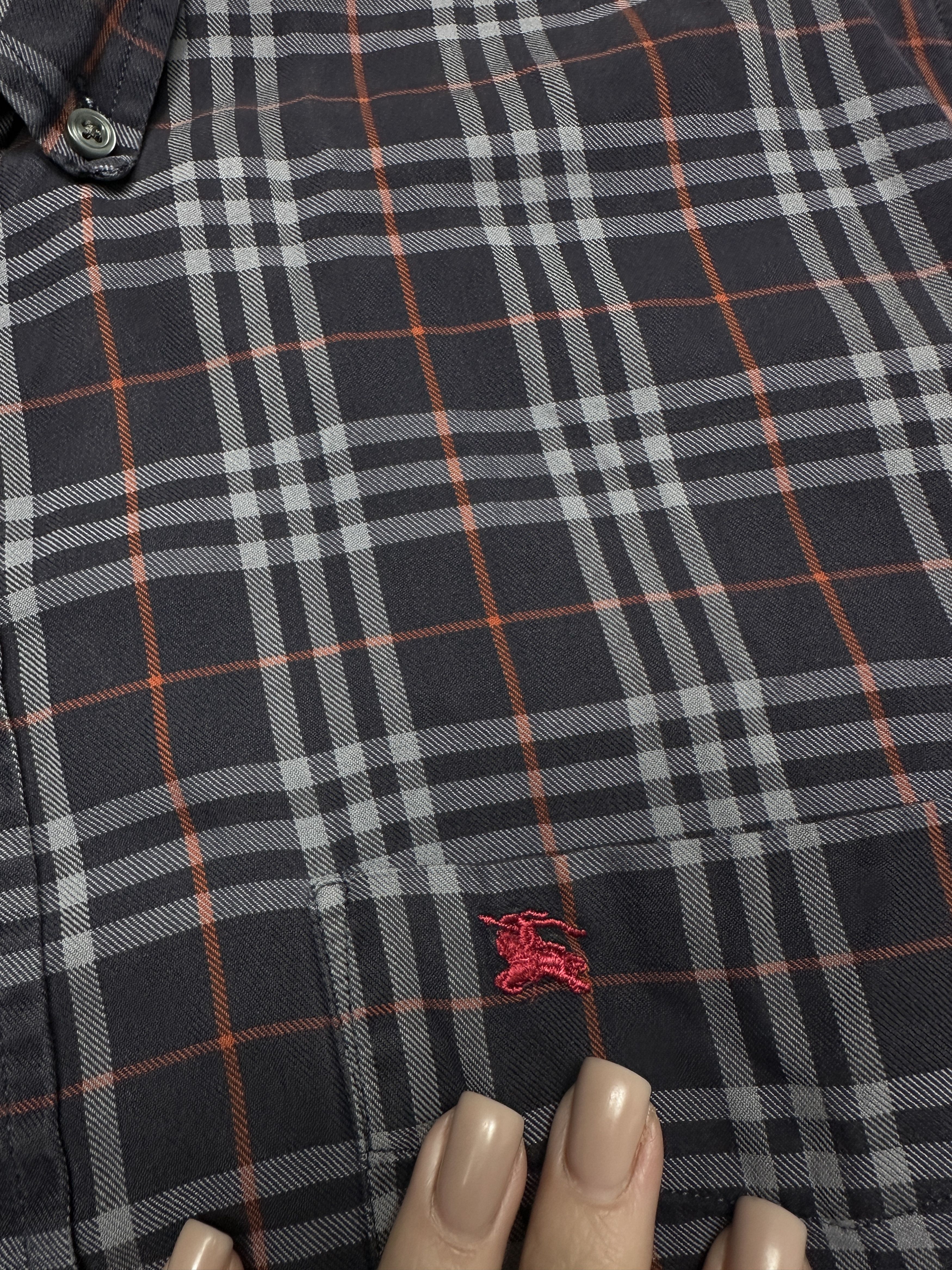 Burberry × Vintage Burberry London Vintage Mens Short Sleeve Shirt Size US L / EU 52-54 / 3 - 3 Thumbnail