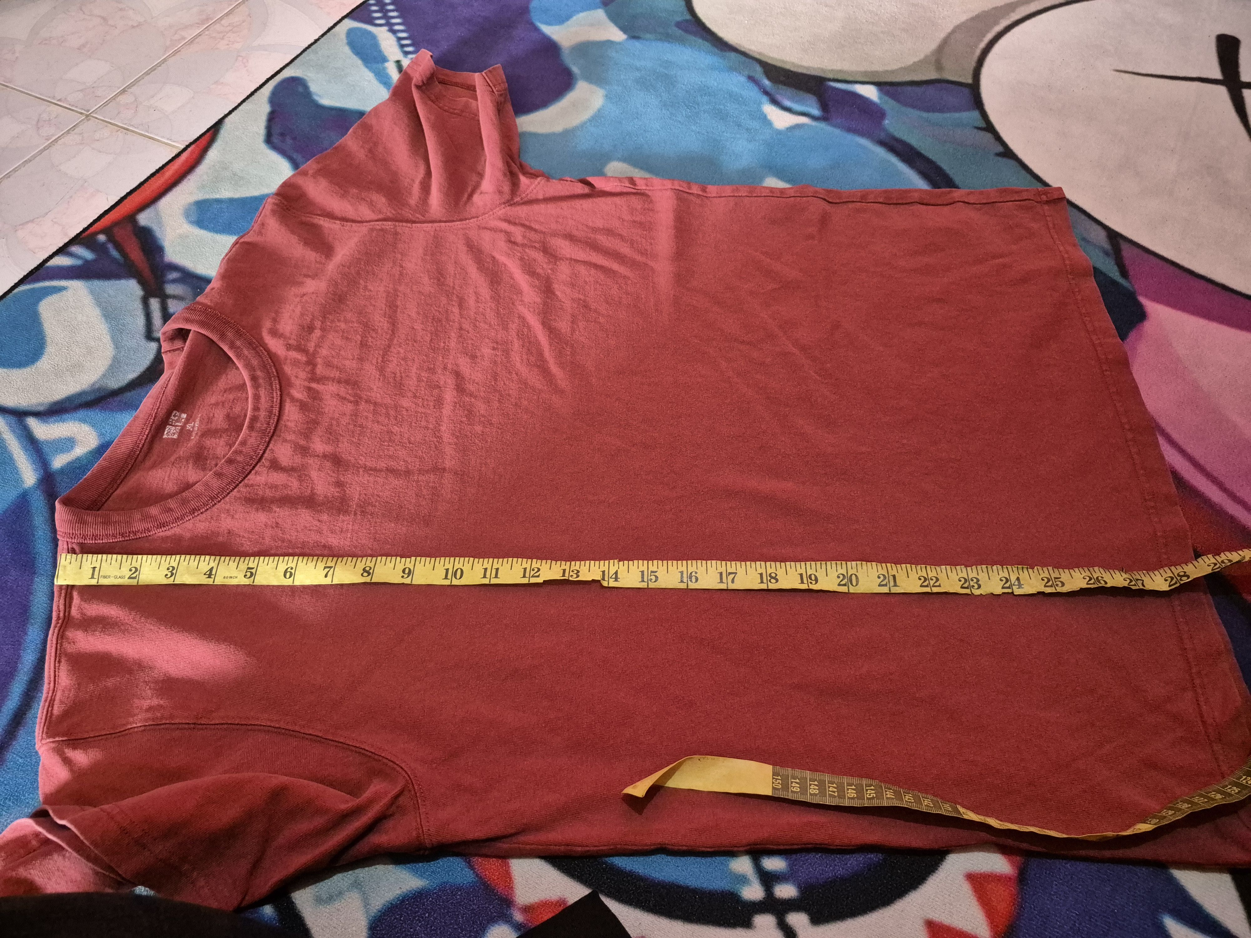 Uniqlo 🔥 Uniqlo U Lemaire Maroon Cotton Plain Tee Size US XL / EU 56 / 4 - 8 Thumbnail